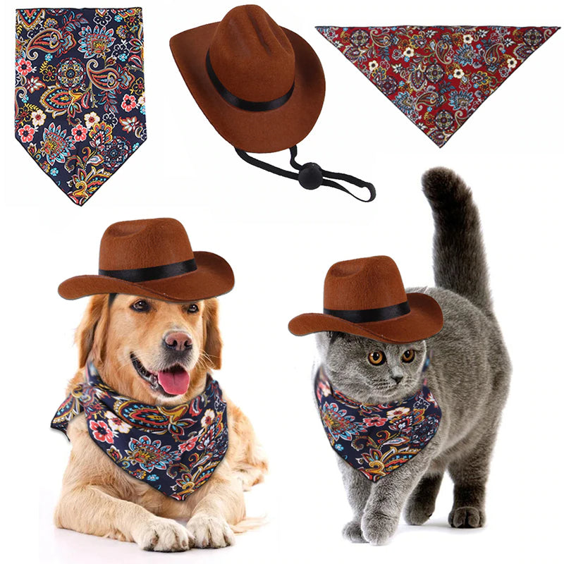 Funny Hat For Pet Western Cowboy