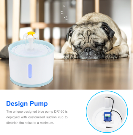 2.4L Automatic Electric Pet Drinking Fountain with LED