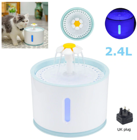 2.4L Automatic Electric Pet Drinking Fountain with LED