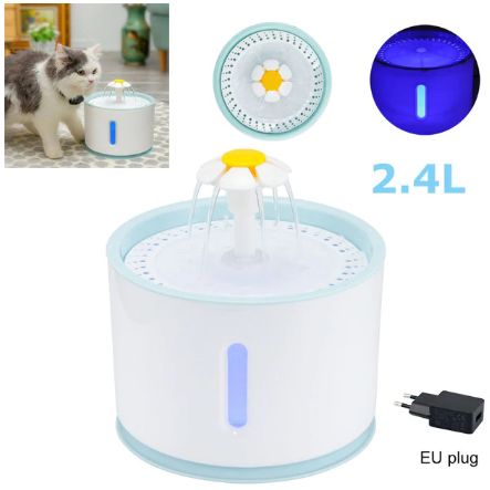 2.4L Automatic Electric Pet Drinking Fountain with LED