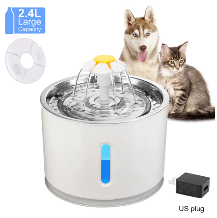 2.4L Automatic Electric Pet Drinking Fountain with LED